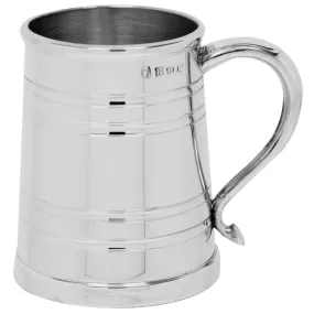 1 Pint* Heavy Style Pewter Beer Mug Tankard with Swan Handle