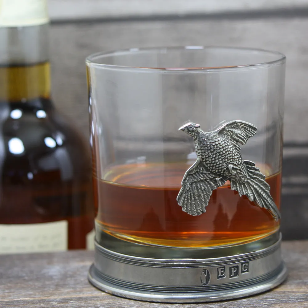 11oz Pheasant Pewter Whisky Glass Tumbler