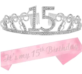 15th Birthday, 15th Birthday Gifts for Girls, 15th Birthday Crown, 15th Birthday Tiara