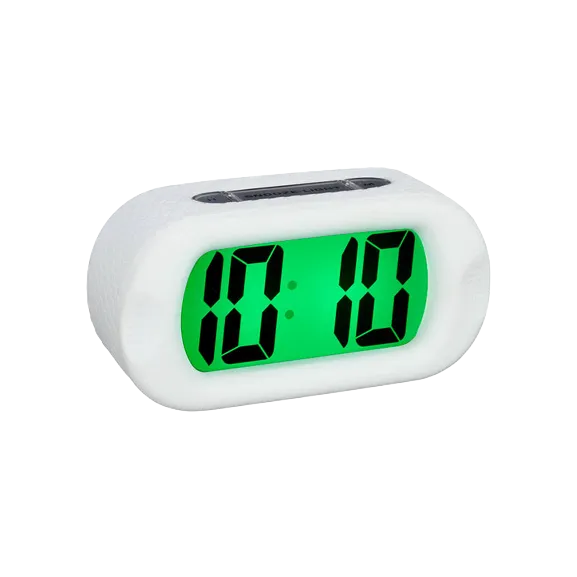 Acctim Silicone Jumbo LCD Digital Alarm Clock - Grey / White