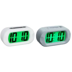 Acctim Silicone Jumbo LCD Digital Alarm Clock - Grey / White