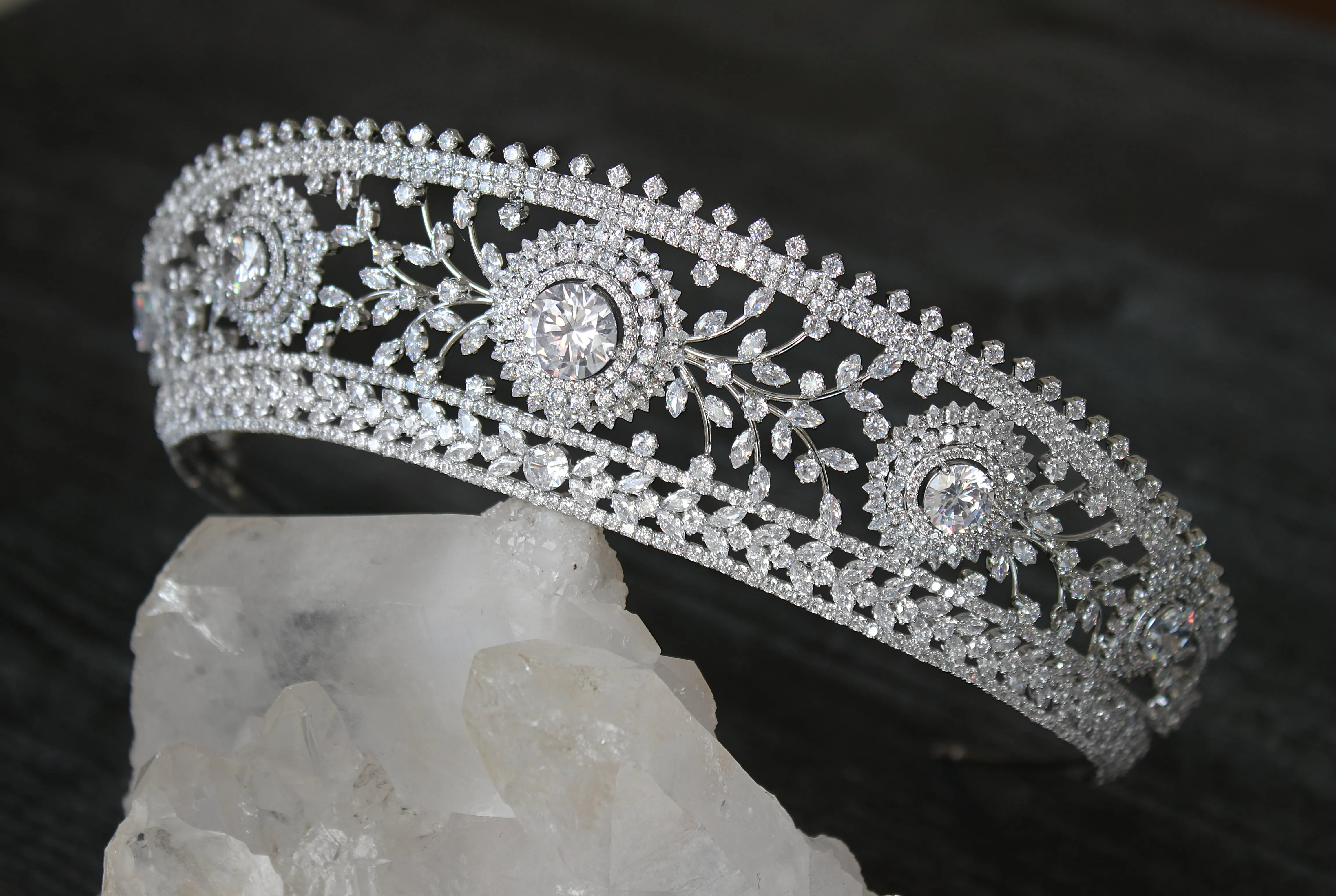 ANASTASIA Simulated Diamond Kokoshnik Tiara