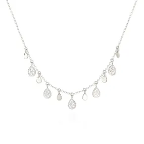 Anna Beck Silver Teardrop Charm Necklace