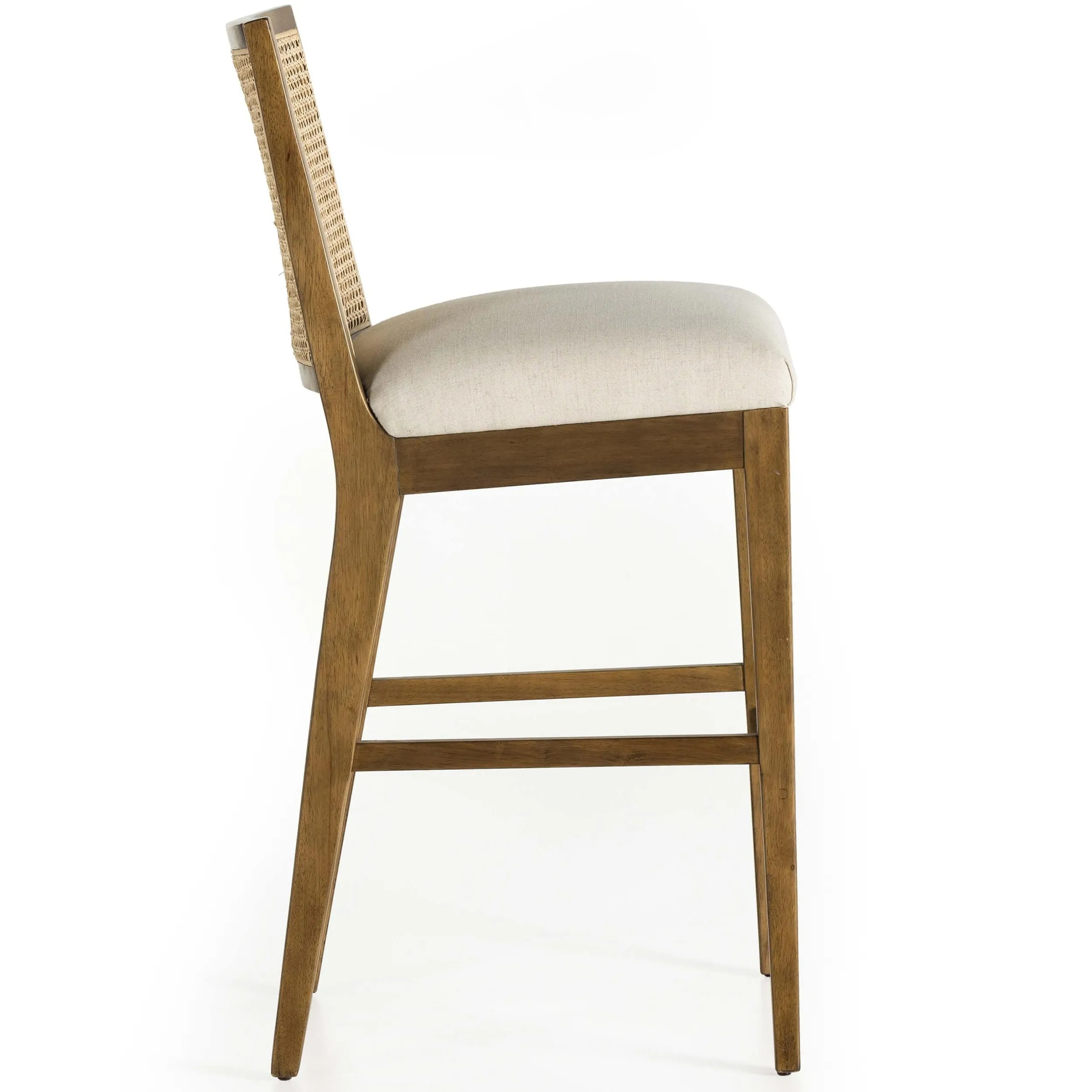 Antonia Cane Armless Bar & Counter Stool, Toasted Parawood