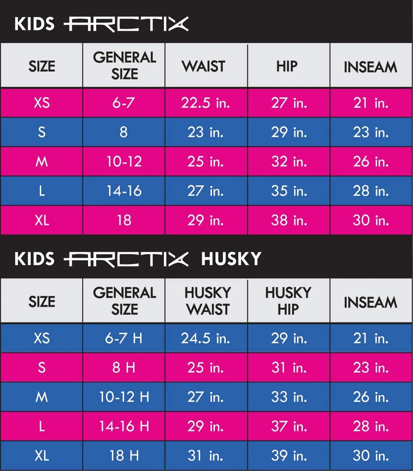 Arctix Kids Husky Snow Pants with Reinforced Knees and Seat