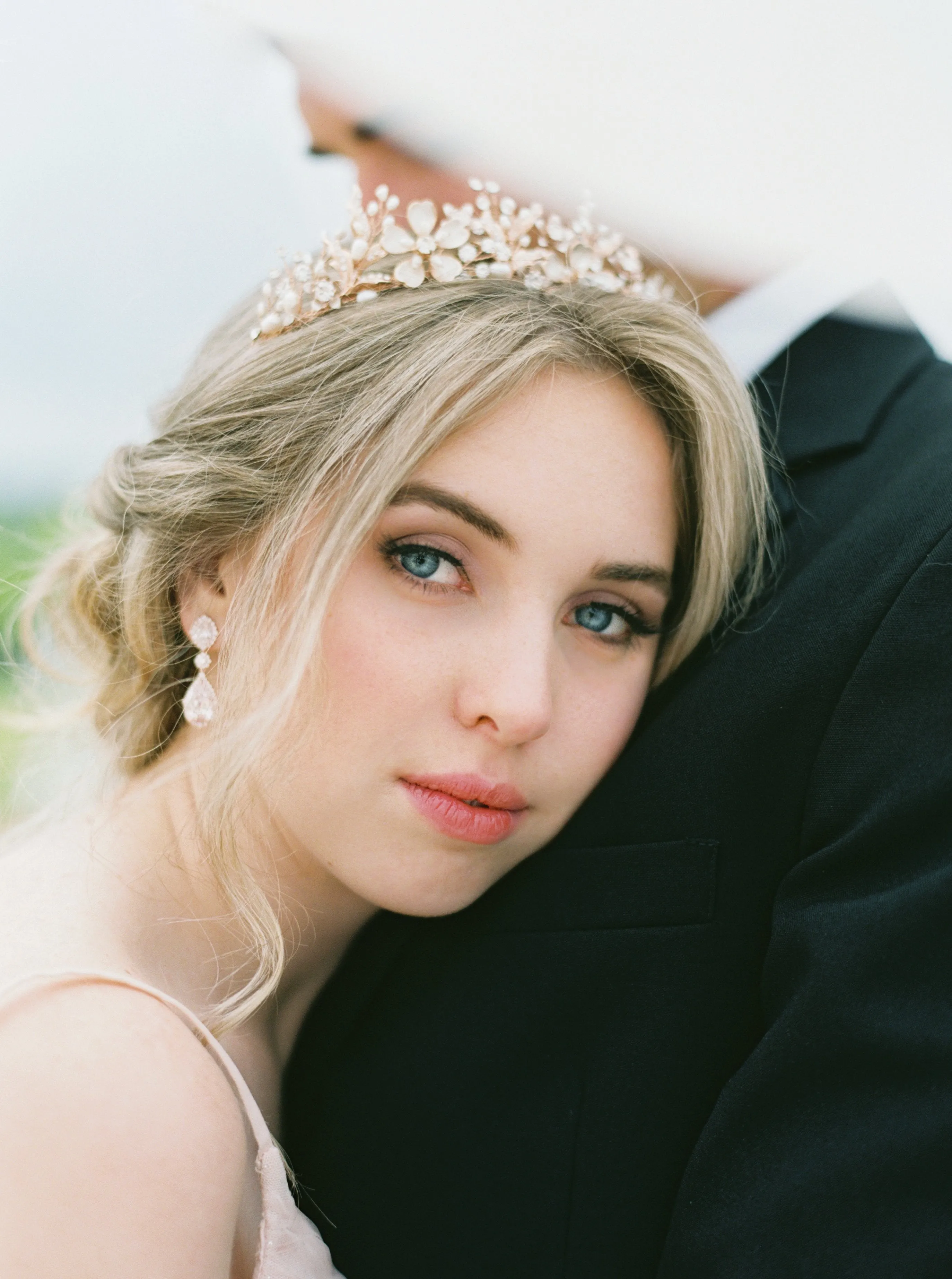 Bespoke GENEVIEVE Tiara with Genuine Emerald Accents for David