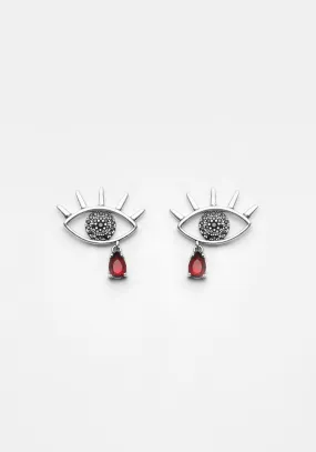 BLEEDING EYE CZ STUDS