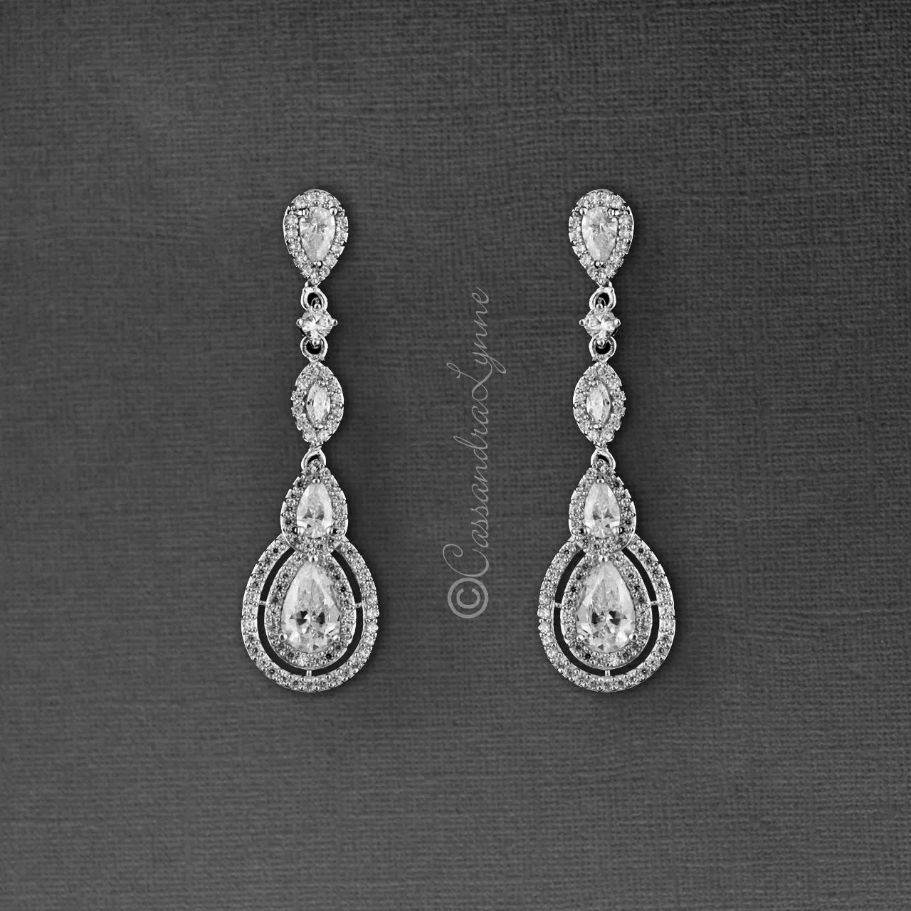 Clip-On Cubic Zirconia Earrings