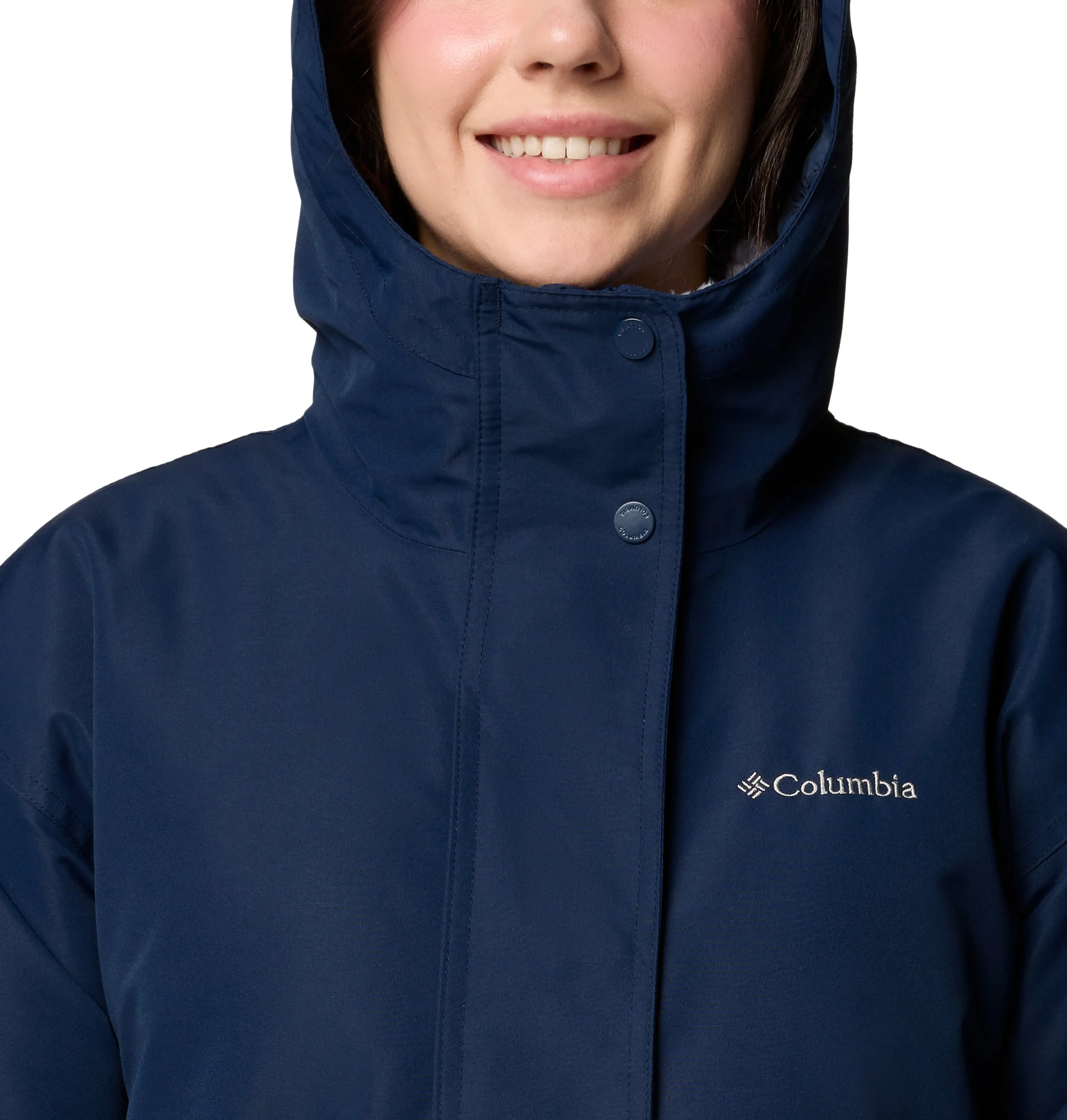 Columbia Women's Drop Ridge II Interchange 3-IN-1 Insulated Waterproof Jacket (Collegiate Navy)