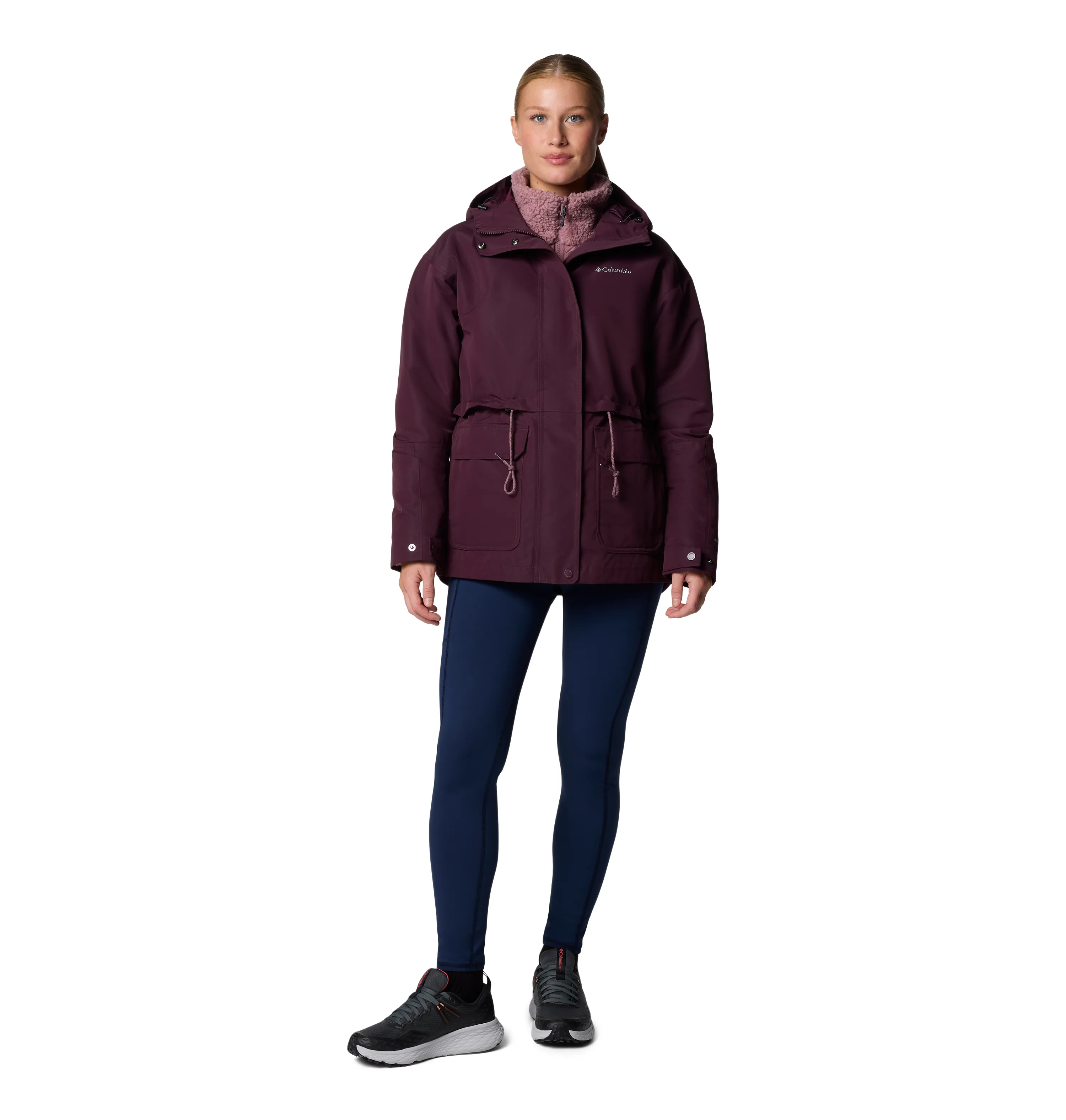 Columbia Women's Drop Ridge II Interchange 3-IN-1 Insulated Waterproof Jacket (Moonvista)(NEED PICS)