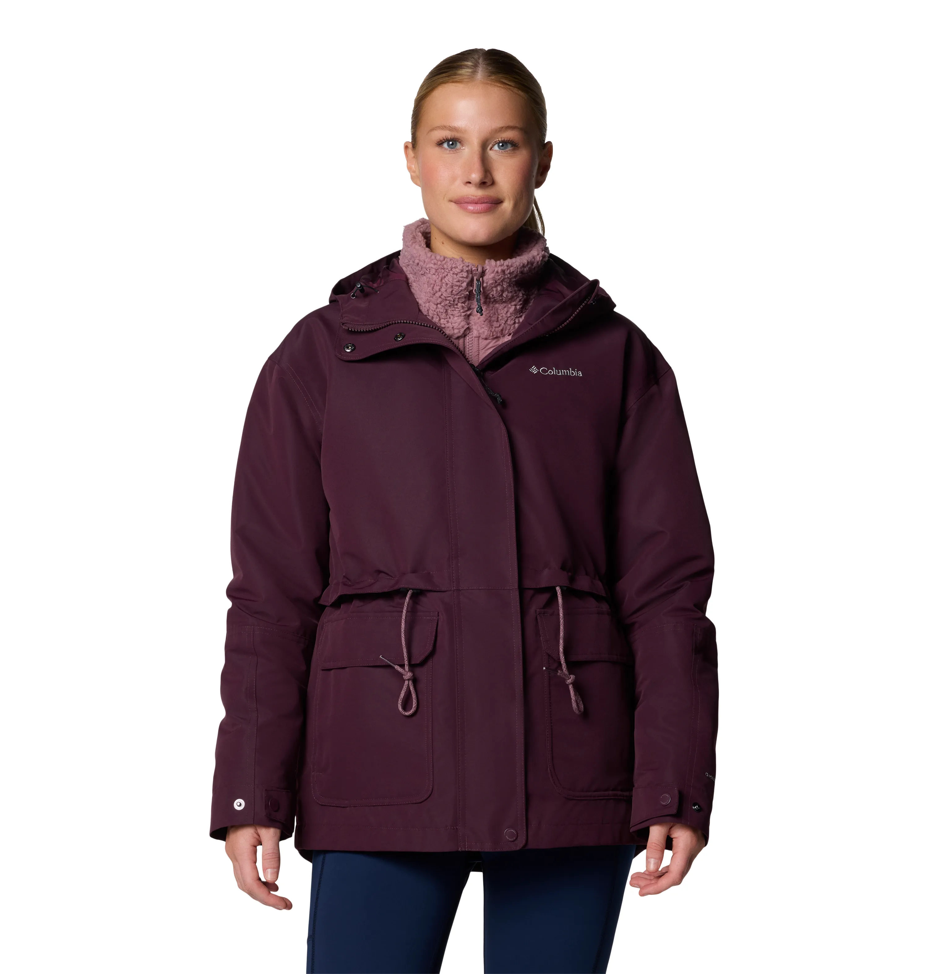 Columbia Women's Drop Ridge II Interchange 3-IN-1 Insulated Waterproof Jacket (Moonvista)(NEED PICS)