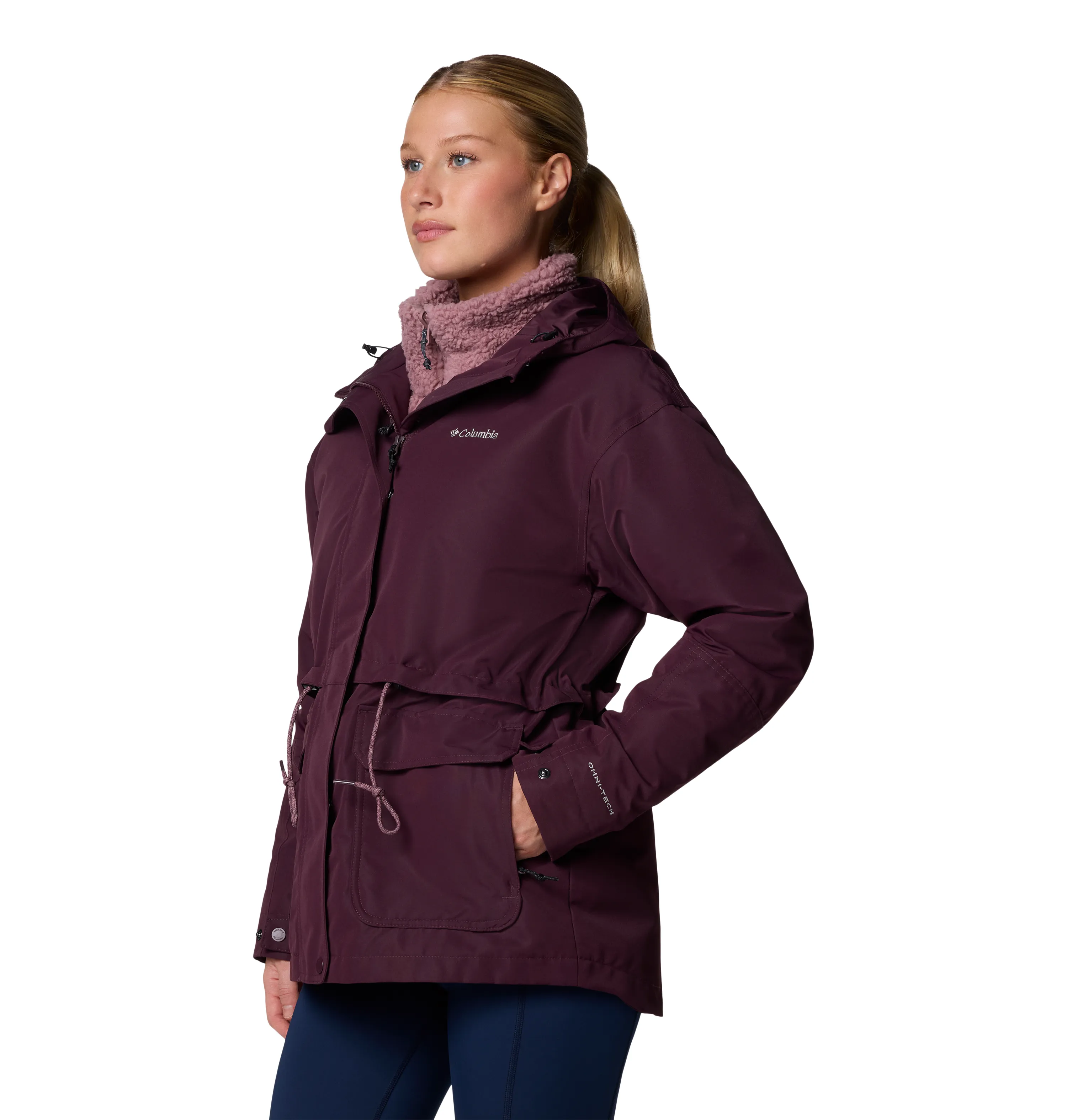 Columbia Women's Drop Ridge II Interchange 3-IN-1 Insulated Waterproof Jacket (Moonvista)(NEED PICS)