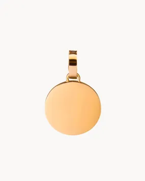 Dainty Disc Engravable Pendant, Gold