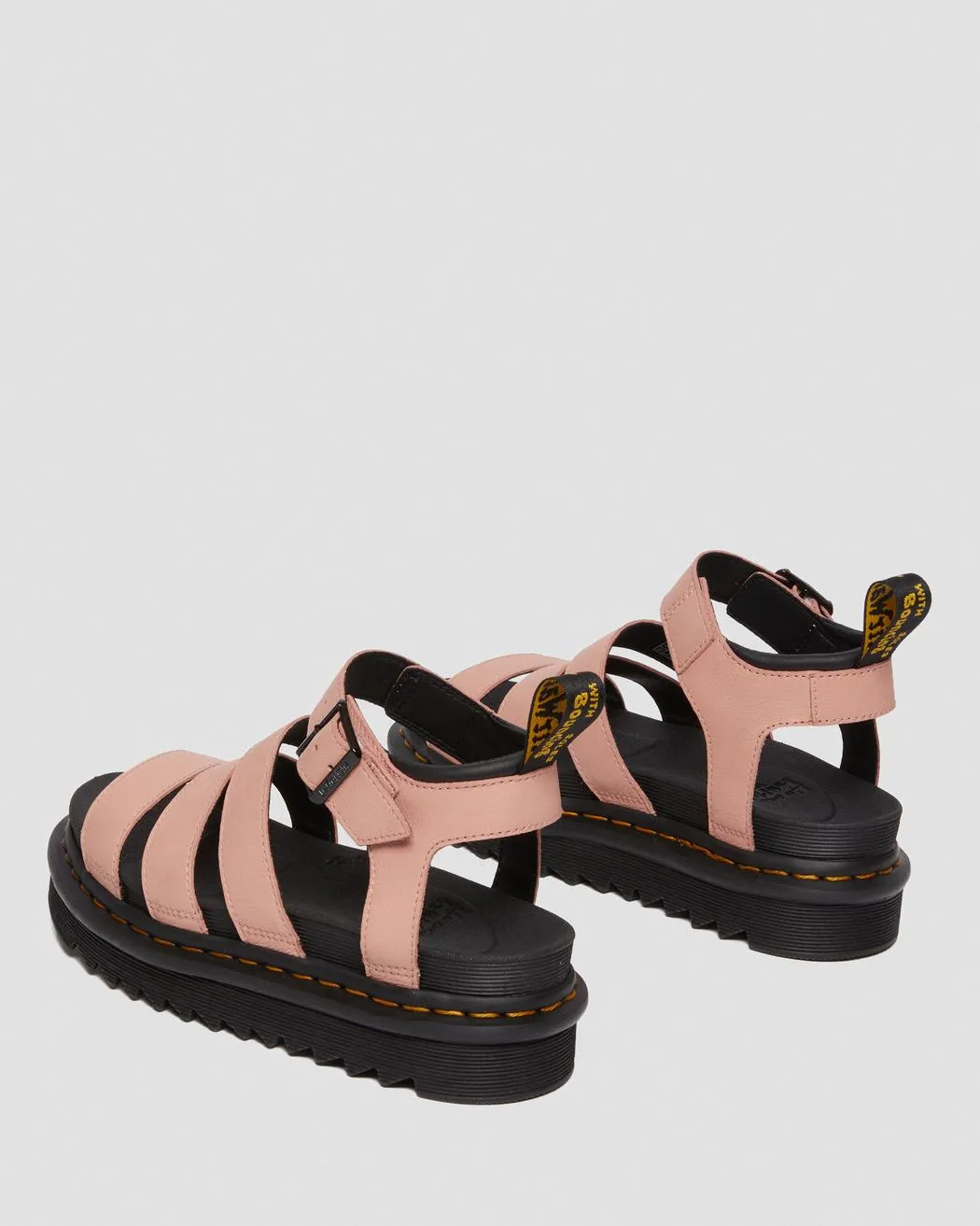 Dr. Martens Women's BLAIRE PISA LEATHER STRAP SANDALS (PEACH/BEIGE)