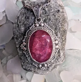 Elegant Ruby Strength Pendant