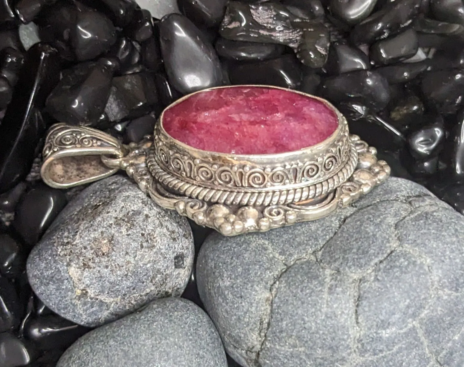 Elegant Ruby Strength Pendant