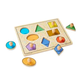 Geometric Shapes Deluxe Jumbo Peg Puzzle - 8 Pieces