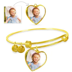 Heart Of Love - Custom Photo - Luxury  Bangle