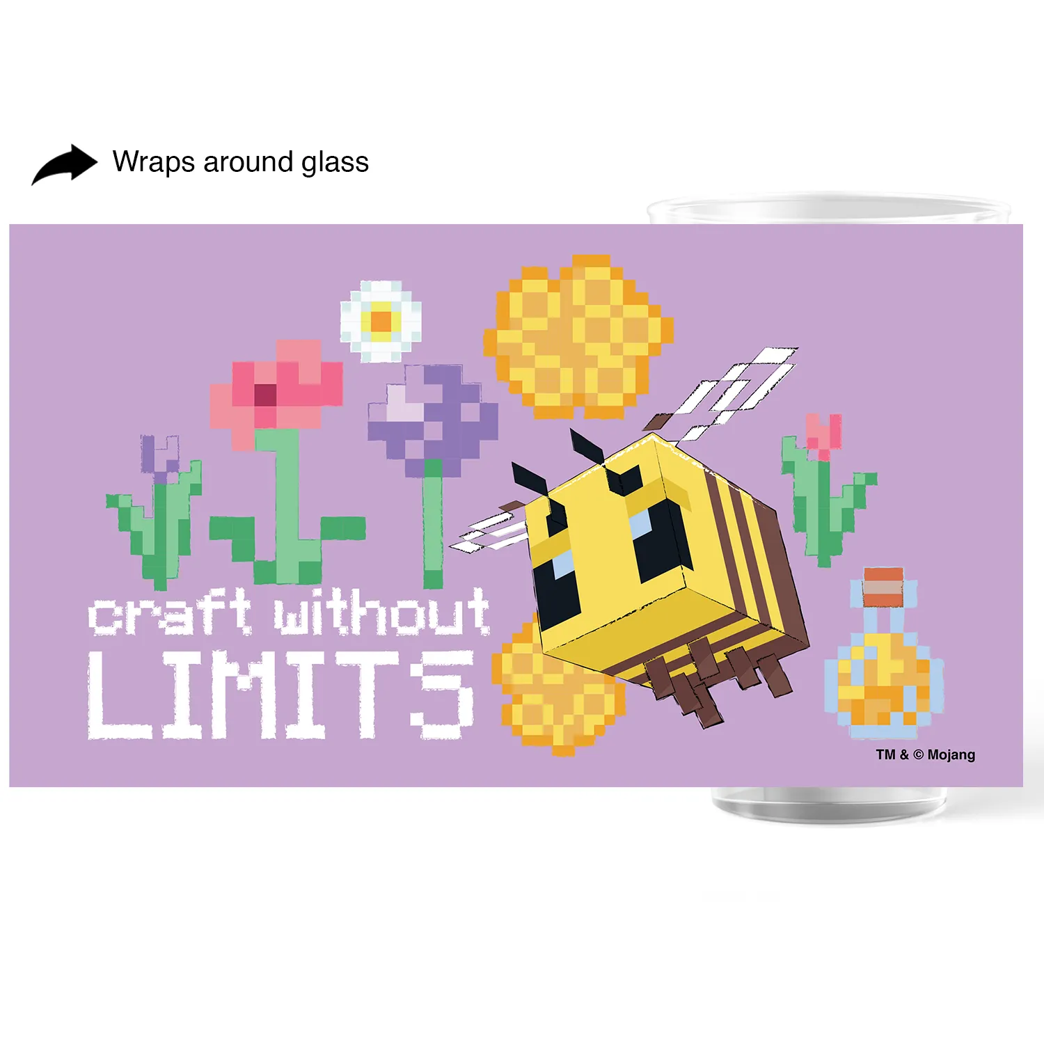 Minecraft Craft Without Limits 17 oz Pint Glass