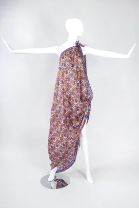 Oversized Handblocked Indian Silk Shawl