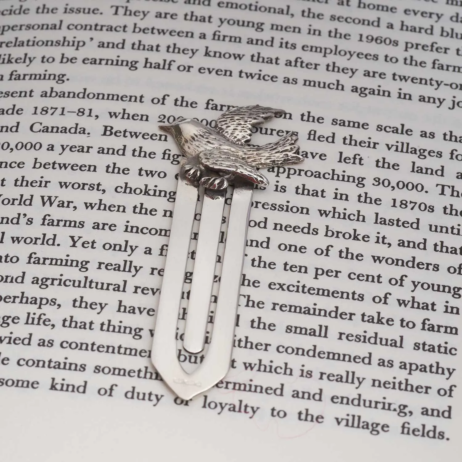 Personalised Sterling Silver Bird Bookmark