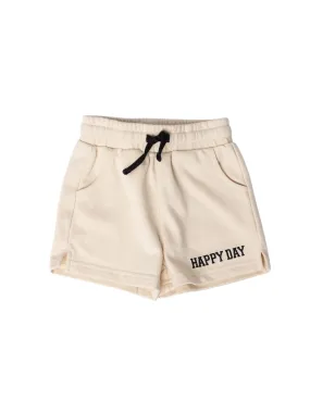 "Happy Day" Sweatshort - Sand