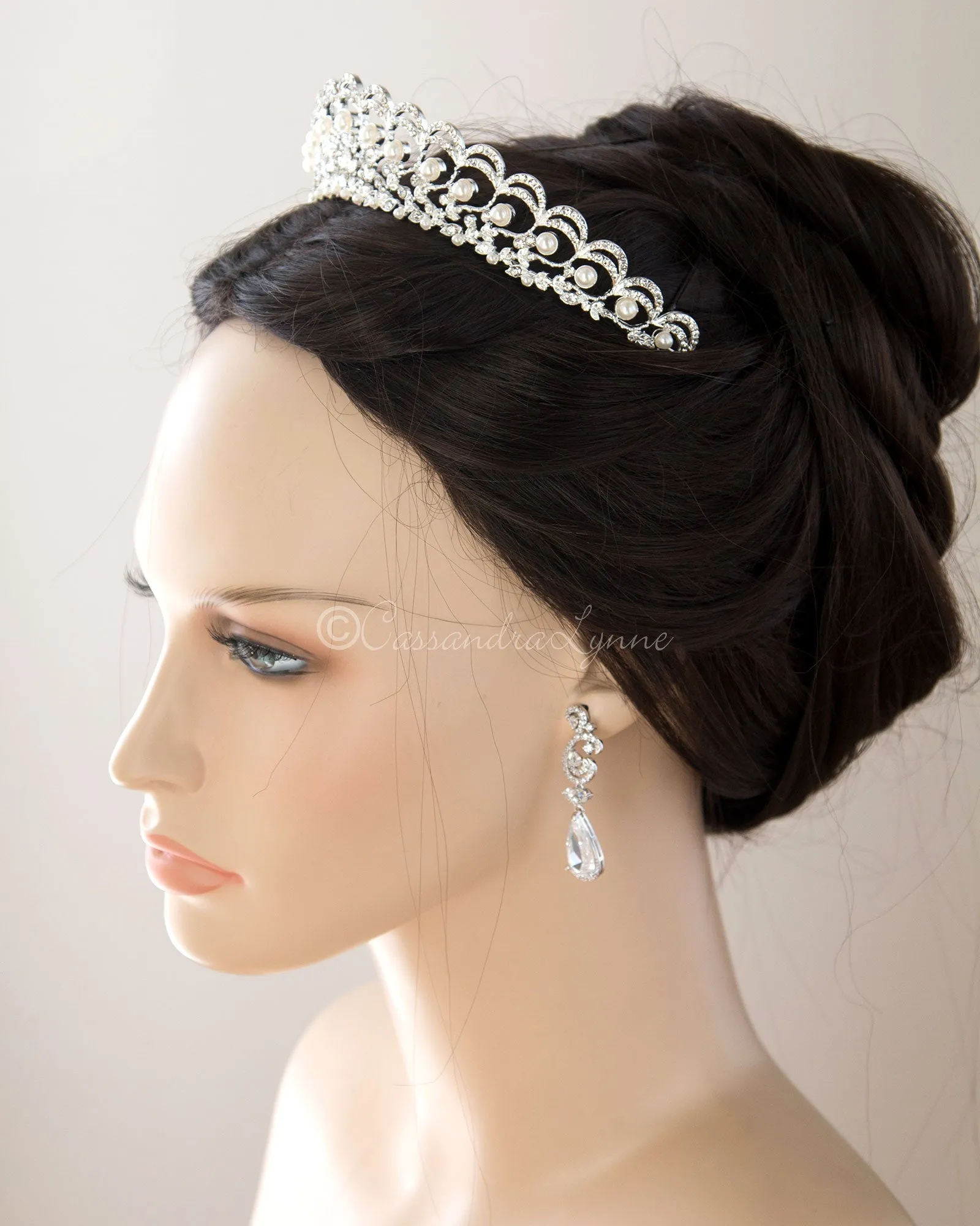 Regal Pearl Wedding Tiara