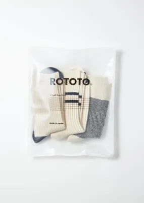 Rototo Special Trio Socks - Black/Natural