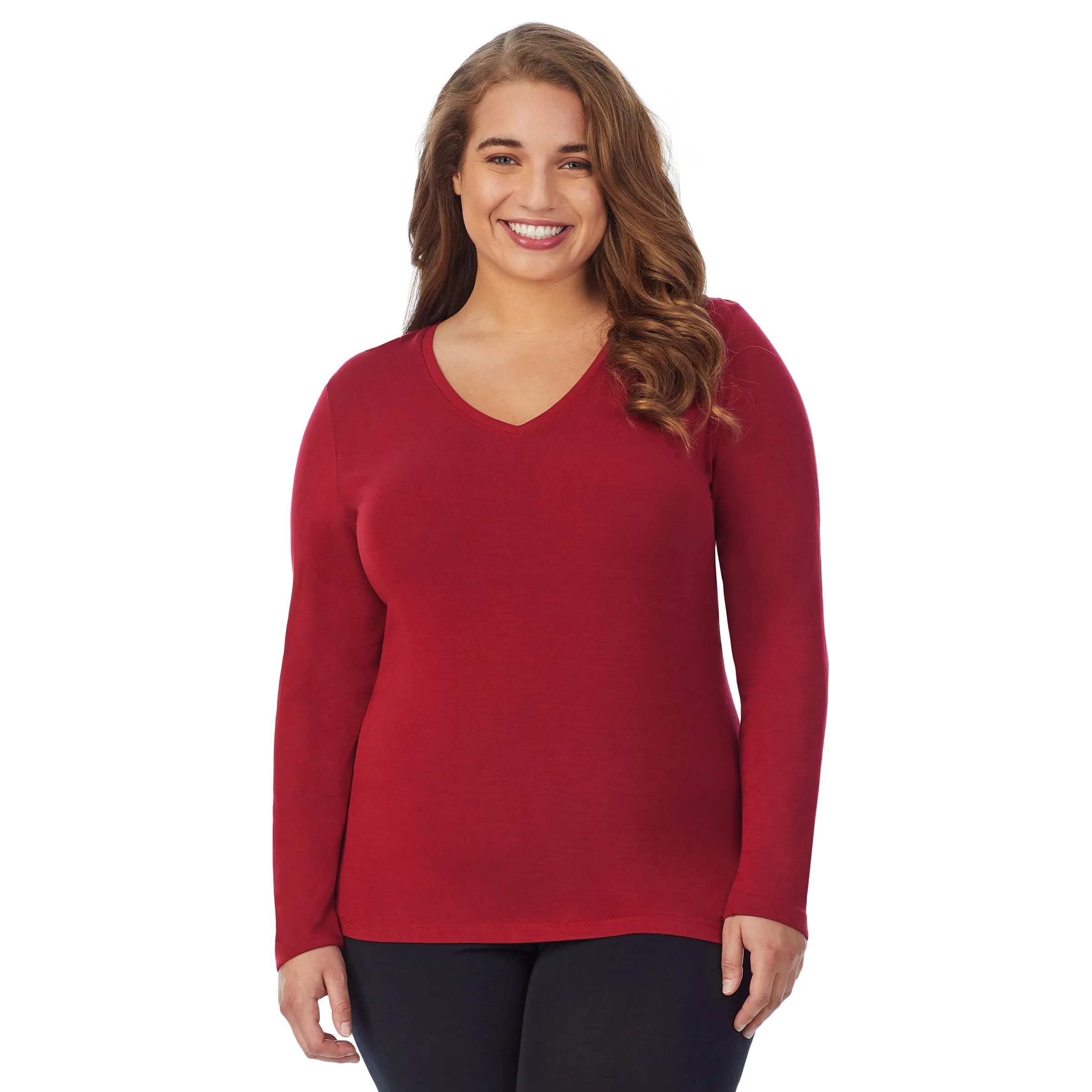 Softwear With Stretch Long Sleeve V-Neck PLUS