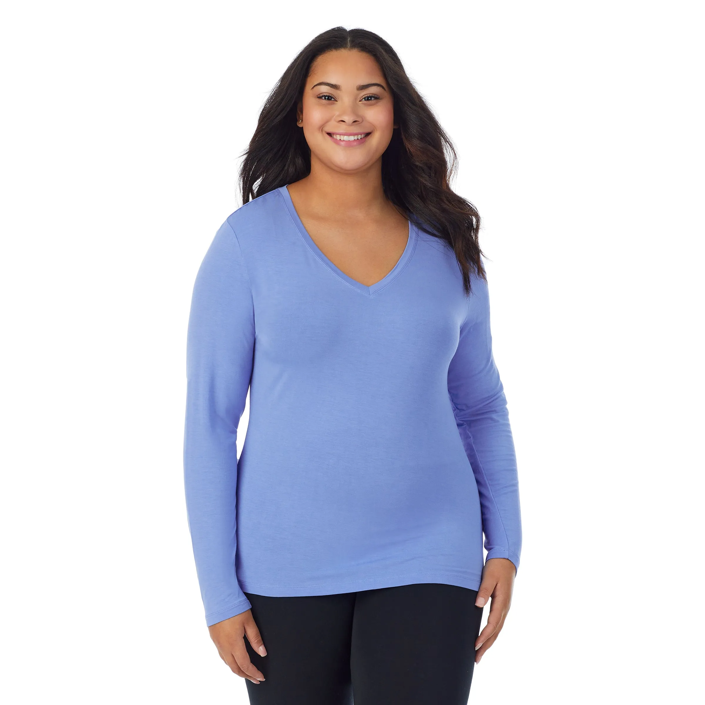 Softwear With Stretch Long Sleeve V-Neck PLUS