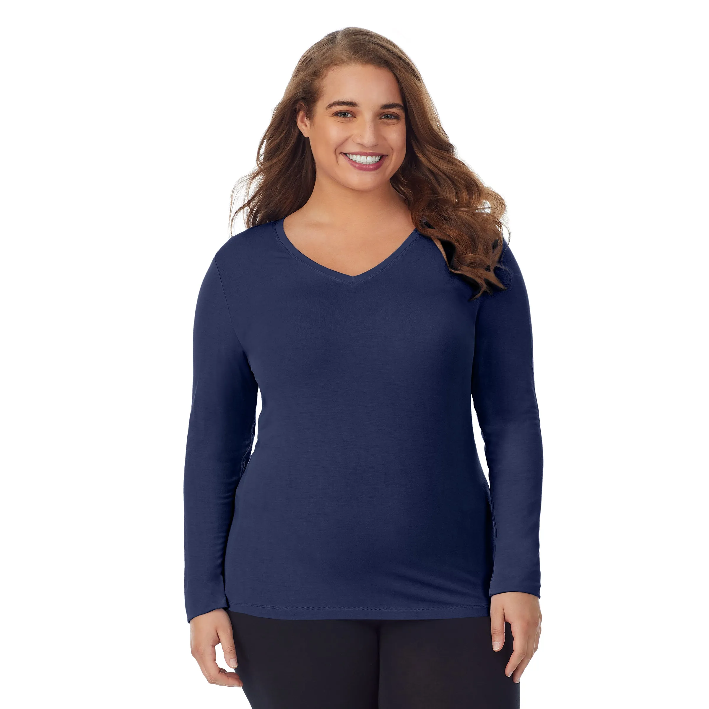 Softwear With Stretch Long Sleeve V-Neck PLUS