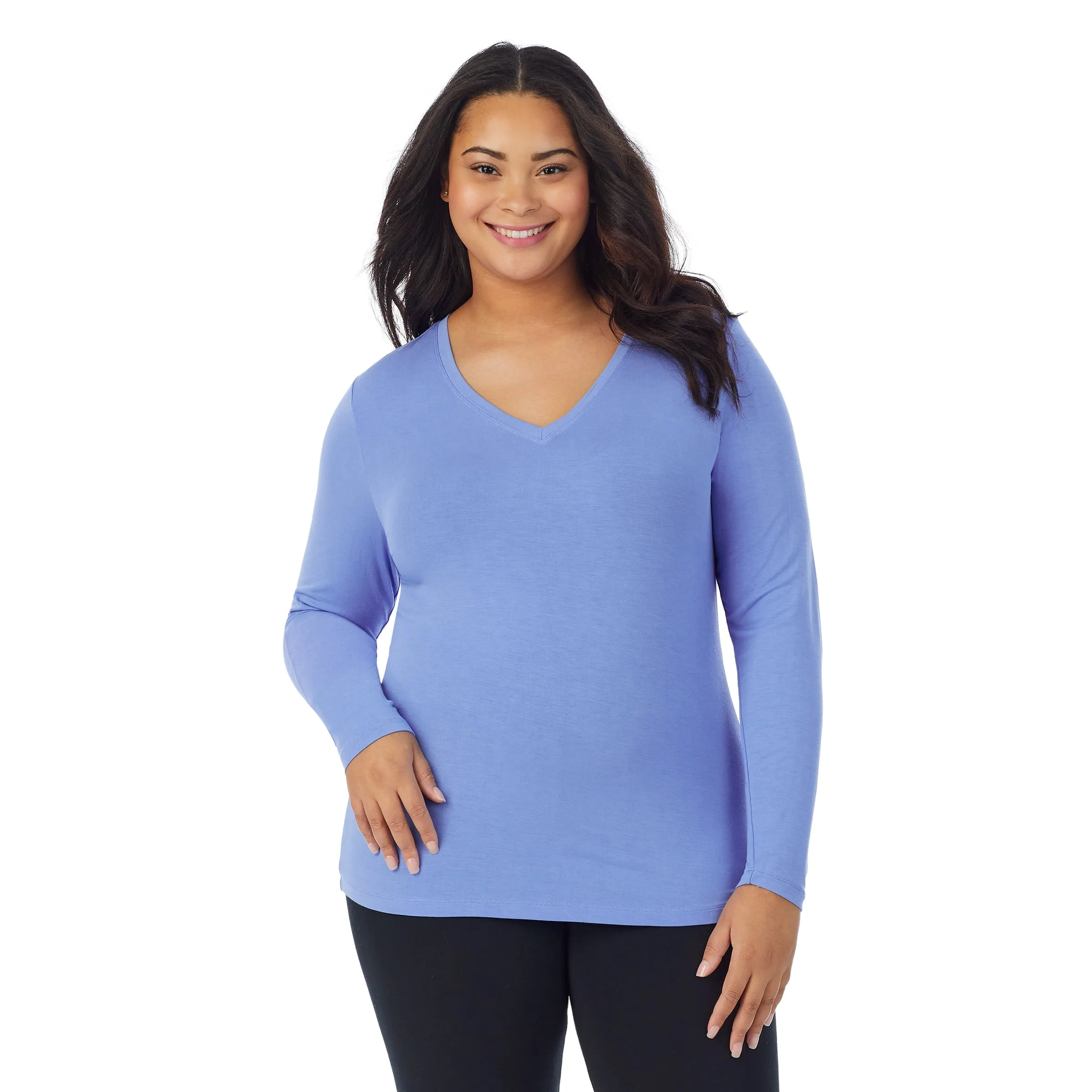 Softwear With Stretch Long Sleeve V-Neck PLUS