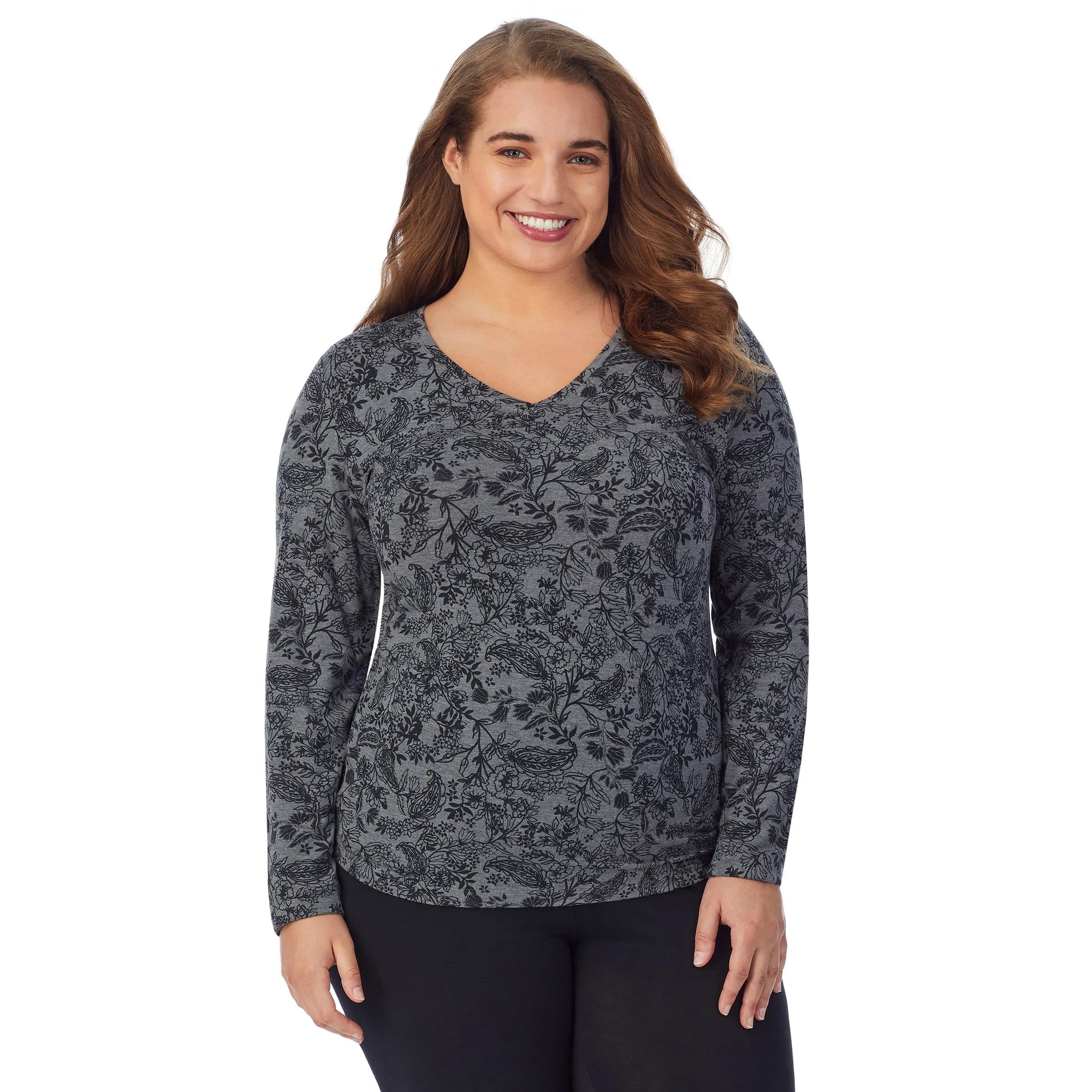 Softwear With Stretch Long Sleeve V-Neck PLUS