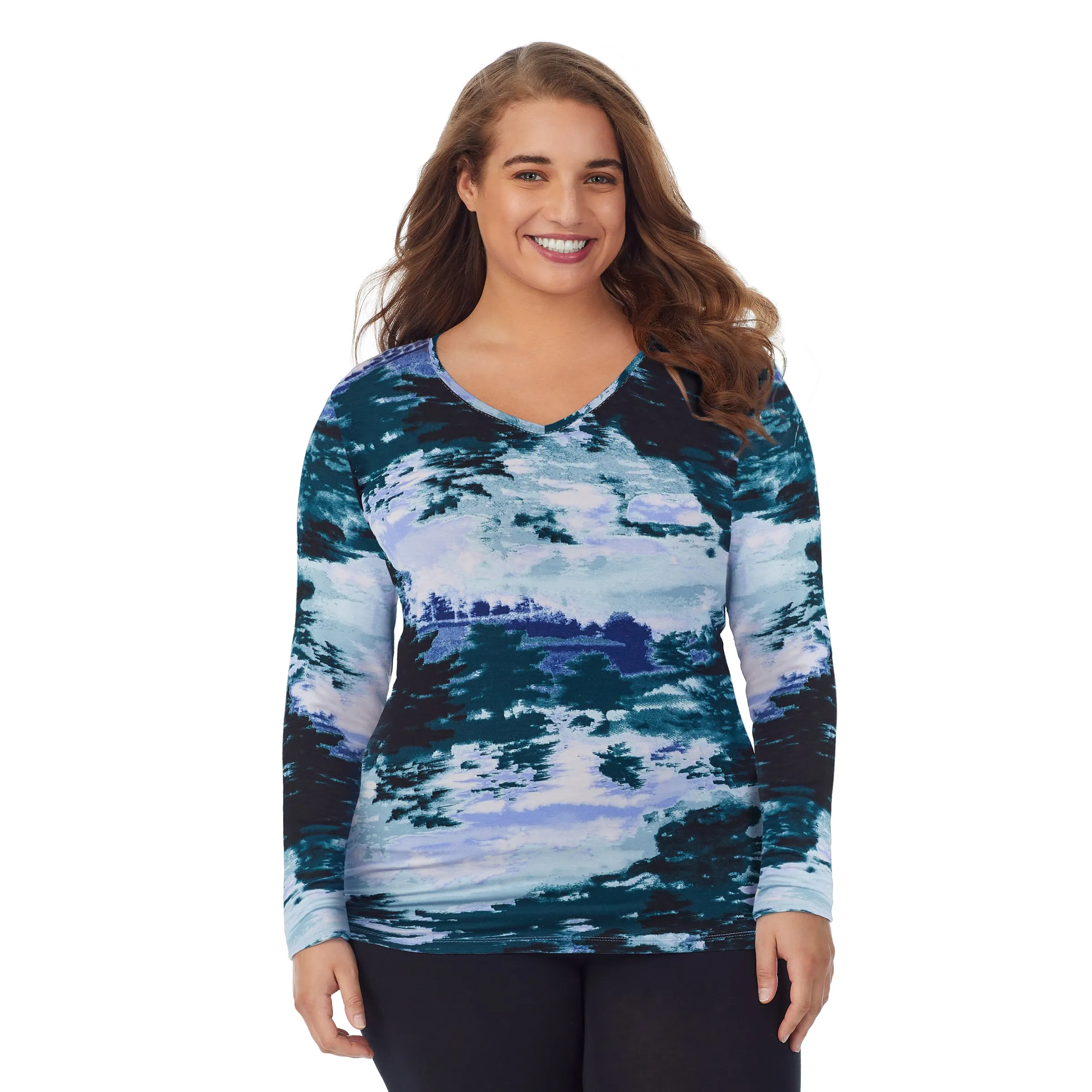 Softwear With Stretch Long Sleeve V-Neck PLUS