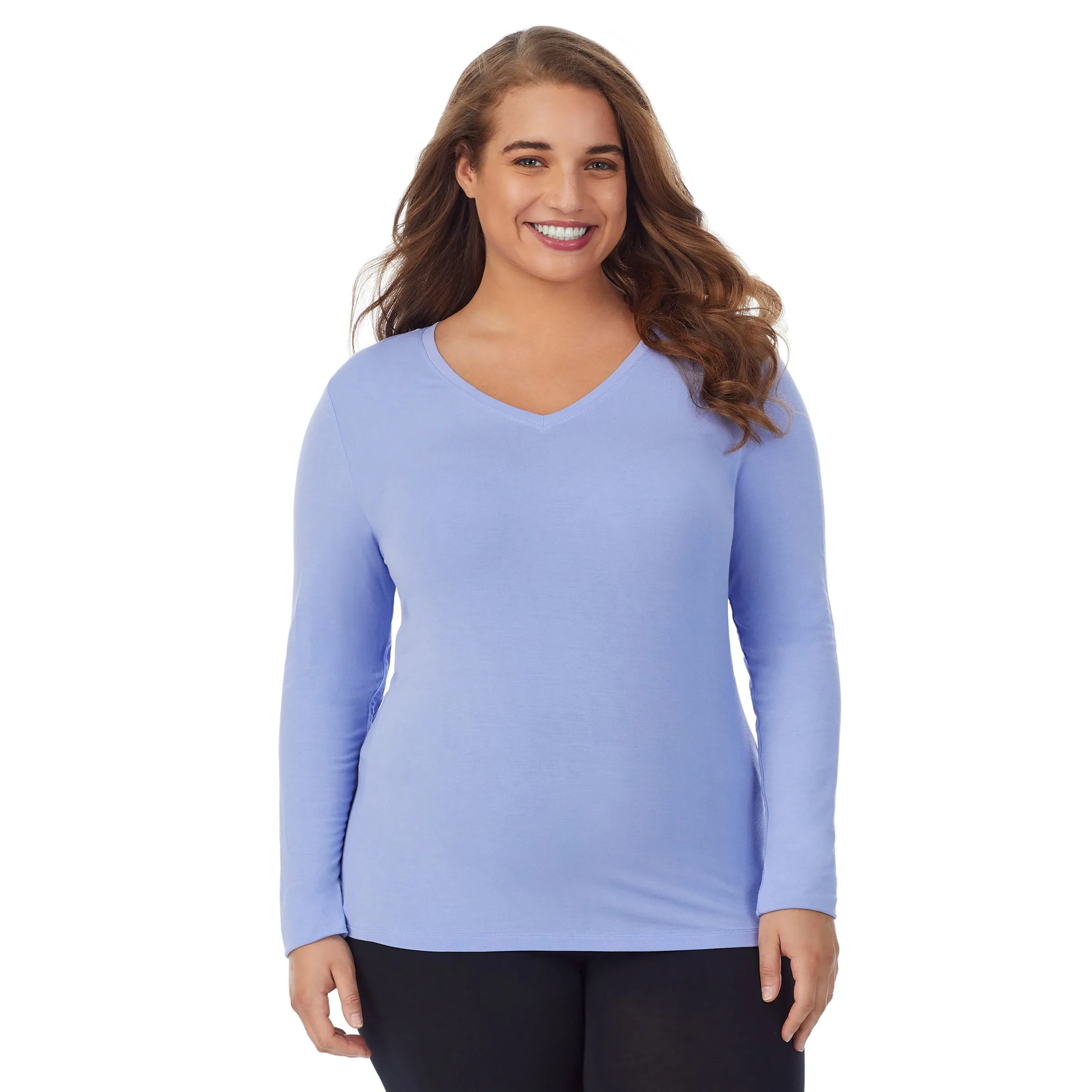 Softwear With Stretch Long Sleeve V-Neck PLUS