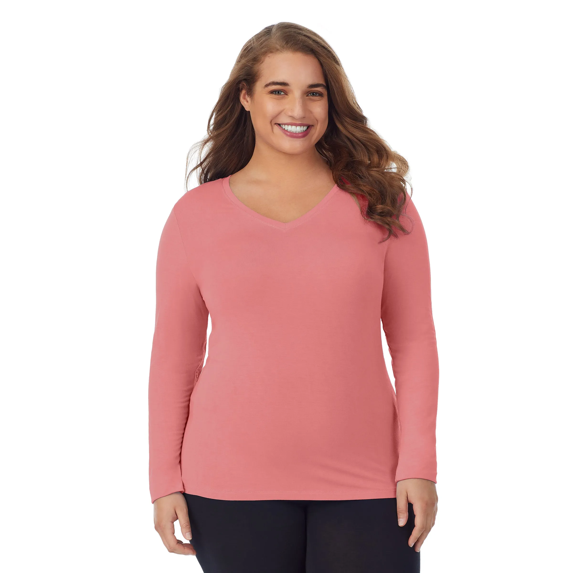 Softwear With Stretch Long Sleeve V-Neck PLUS