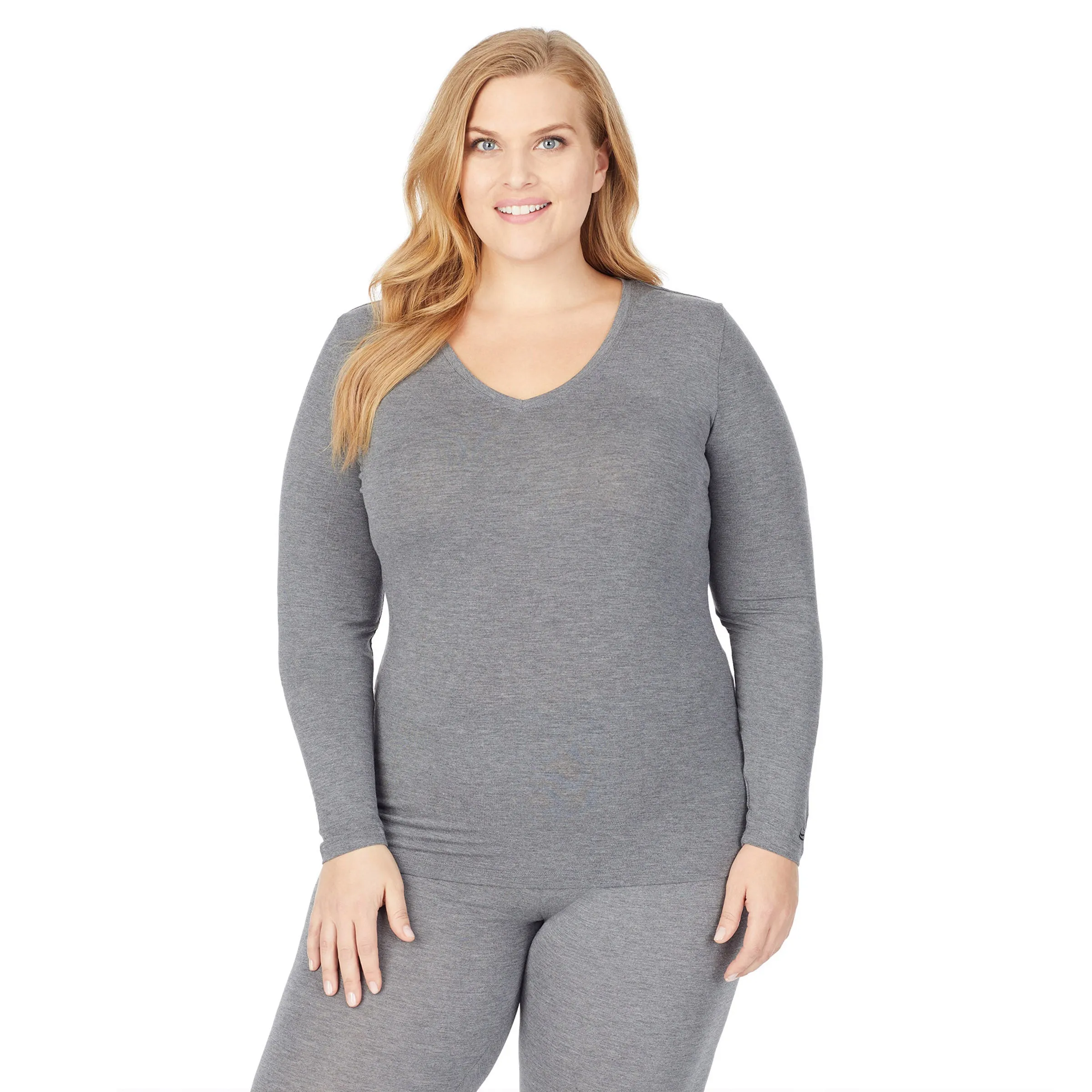 Softwear With Stretch Long Sleeve V-Neck PLUS