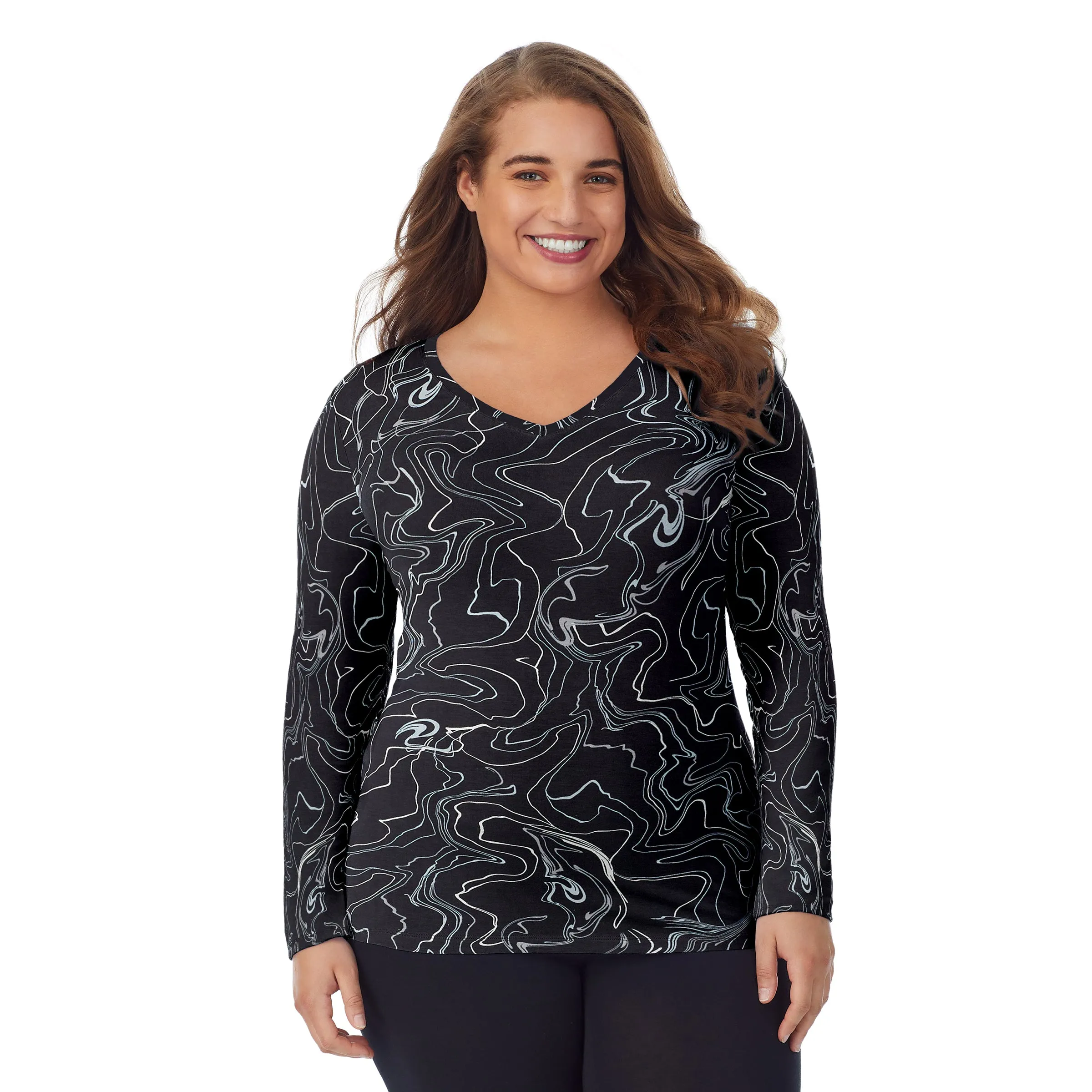 Softwear With Stretch Long Sleeve V-Neck PLUS