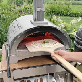 WPPO Karma 25 Stainless Steel Wood Fire Outdoor Pizza Oven with Countertop Base